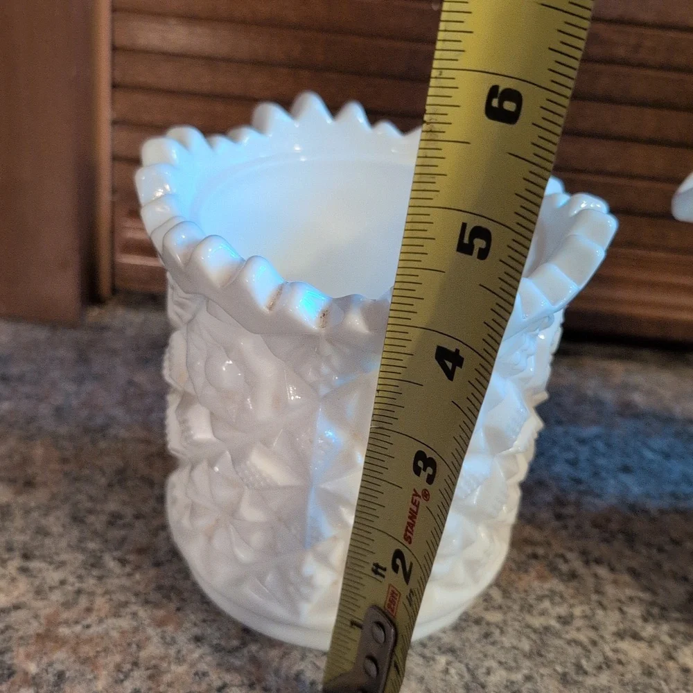 Vintage Fostoria Winburn Milk Glass Sugar and Creamer Set Circa 1954-1965